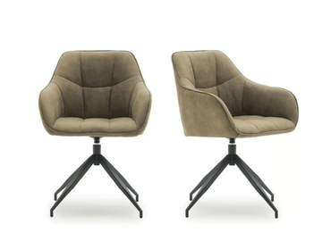 JAMES ROLL - Swivel upholstered chair with armrests by Devina Nais - view 2